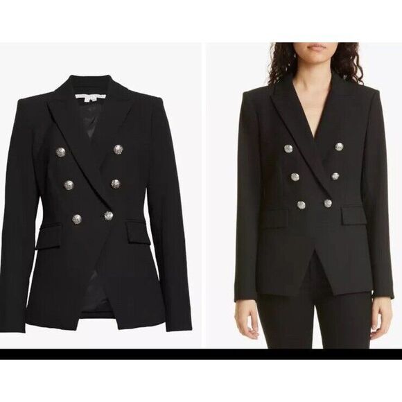 Veronica Beard Jackets & Blazers - VERONICA BEARD Miller Dickey Jacket Blazer Black Sz 6 NWT Silver Buttons